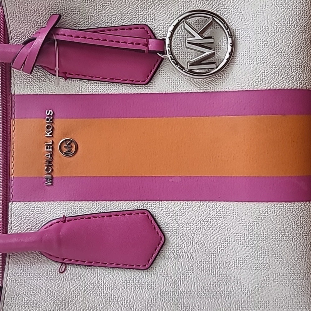 Michael Kors Marilyn MK Monogram Logo Womens Satchel Crossbody Tote Purse Small - Picture 5 of 16